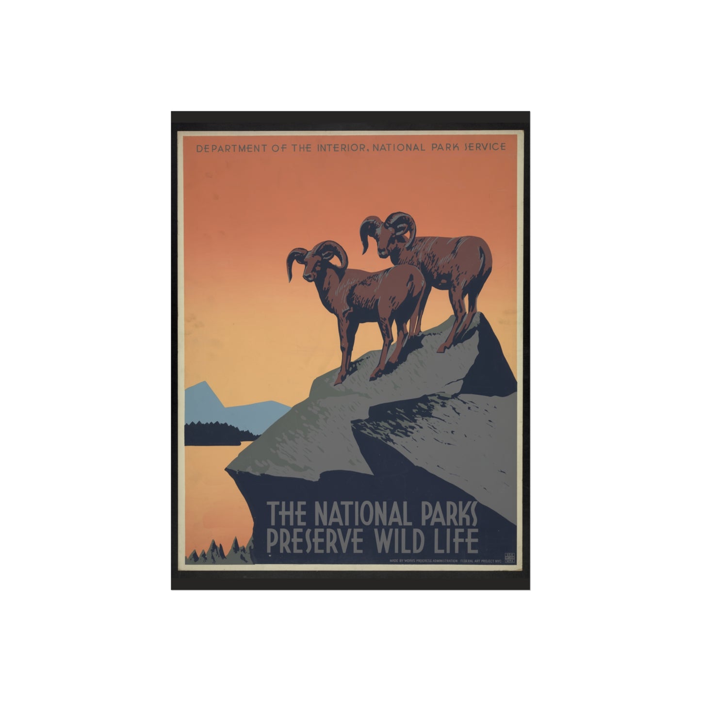 The National Parks Preserve Wildlife – WPA Poster (c.1930s-40s)