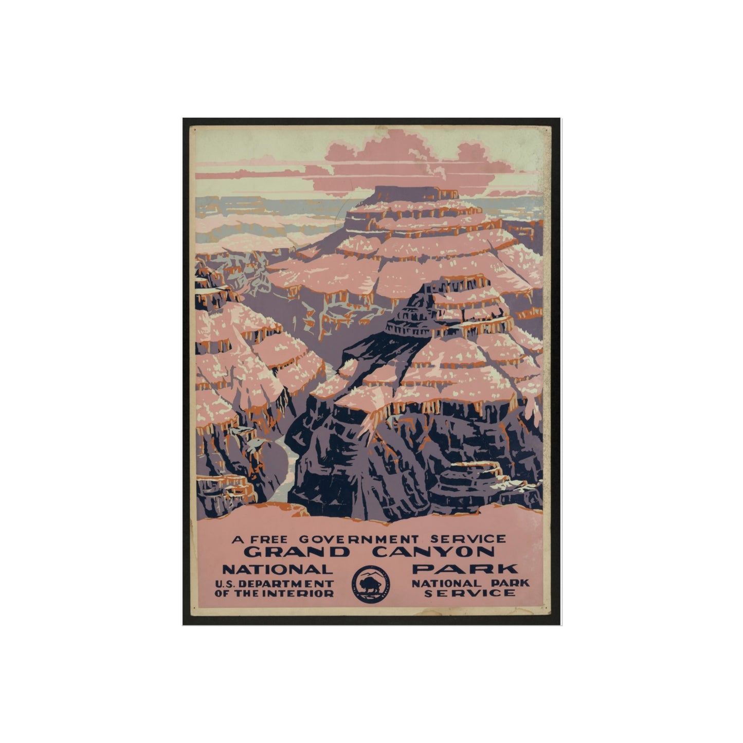 Grand Canyon National Park Poster - U.S. National Park Service (c.1930s-40s)