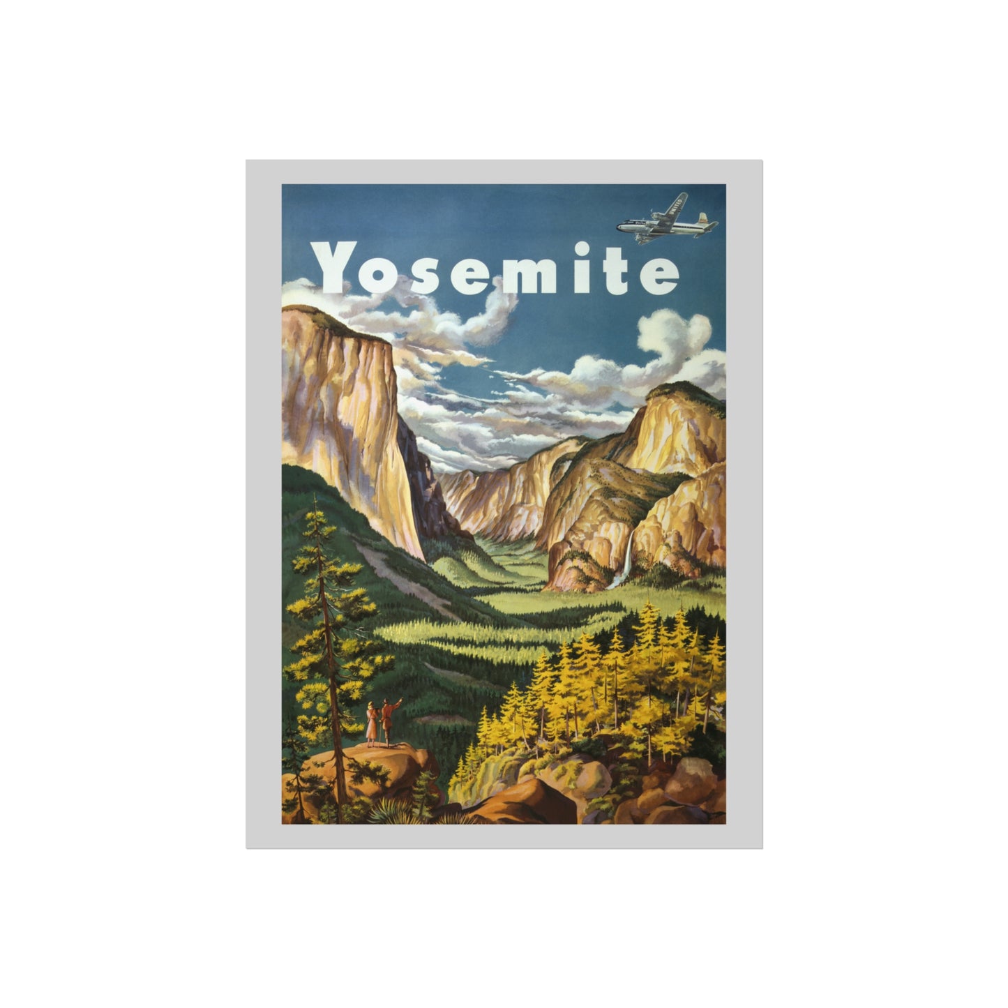Yosemite Travel Poster – United Airlines - (c.1945)