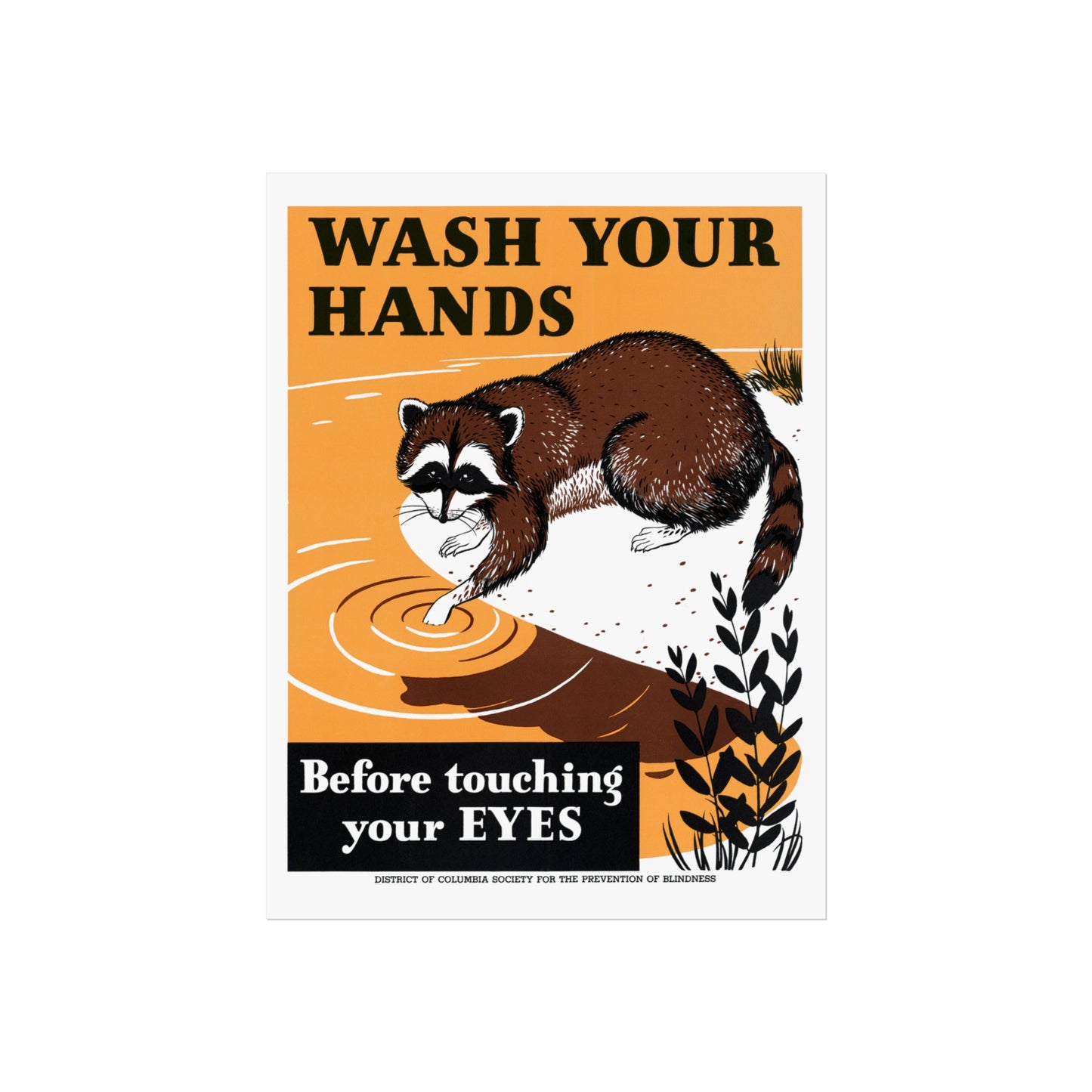 Wash Your Hands Before Touching Your Eyes – District of Columbia Society for the Prevention of Blindness, (c.1940s–50s)