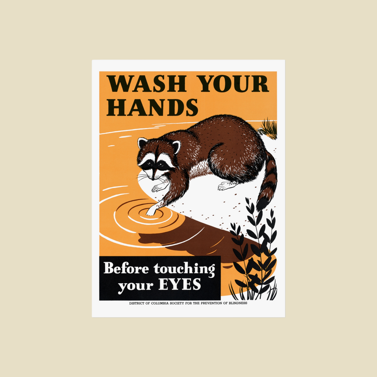 Wash Your Hands Before Touching Your Eyes – District of Columbia Society for the Prevention of Blindness, (c.1940s–50s)