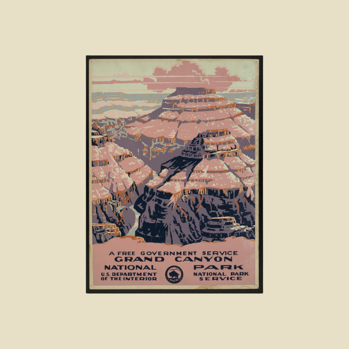 Grand Canyon National Park Poster - U.S. National Park Service (c.1930s-40s)