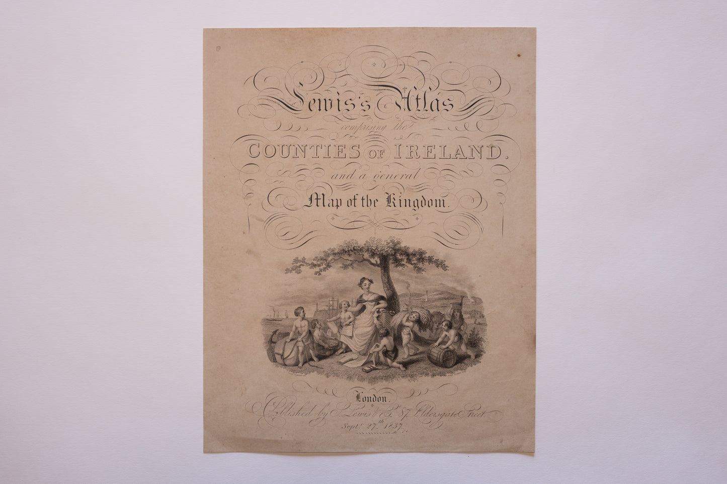 Lewis's Atlas comprising the Counties of Ireland and a General Map of the Kingdom - Cover Page Only