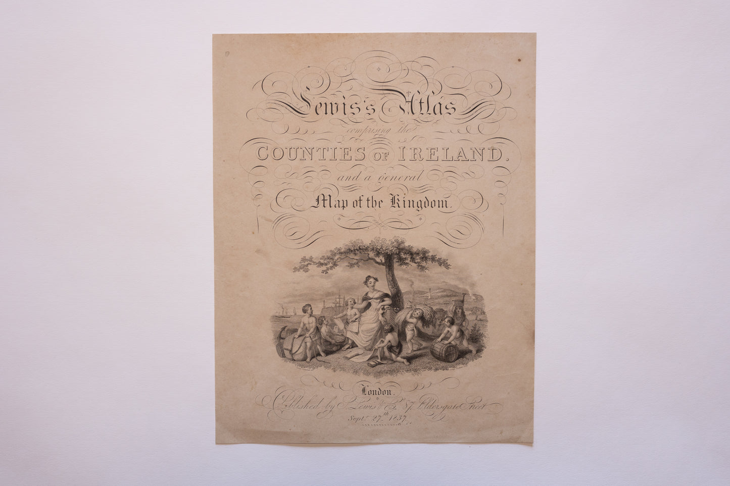 Lewis's Atlas comprising the Counties of Ireland and a General Map of the Kingdom - Cover Page Only