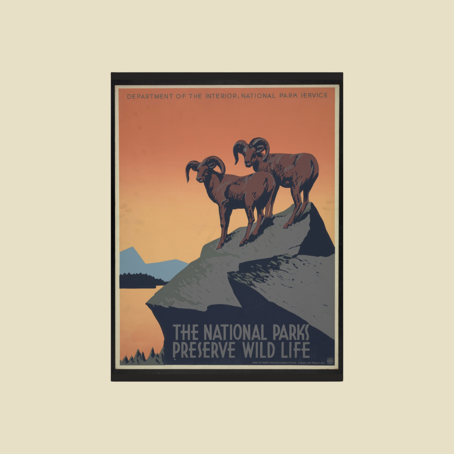The National Parks Preserve Wildlife – WPA Poster (c.1930s-40s)