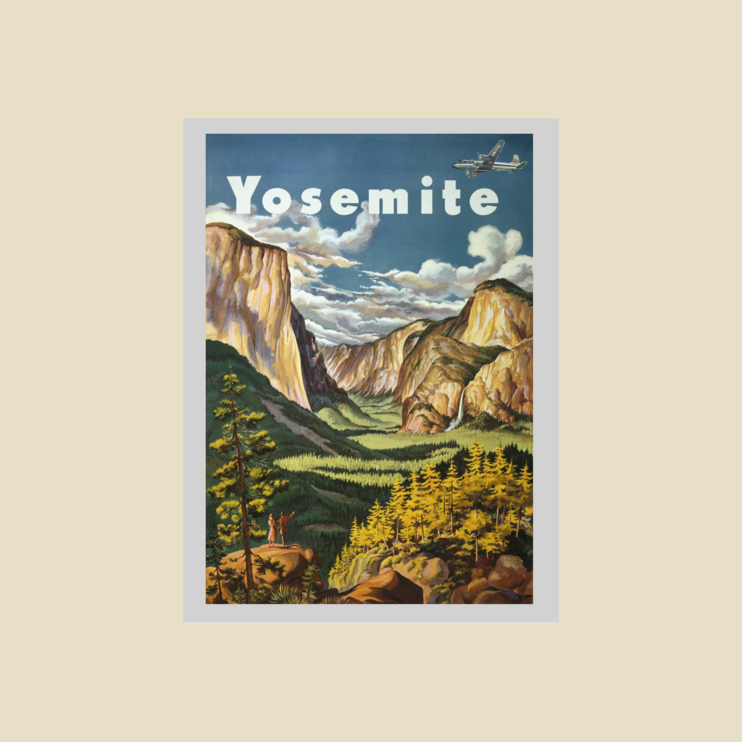 Yosemite Travel Poster – United Airlines - (c.1945)