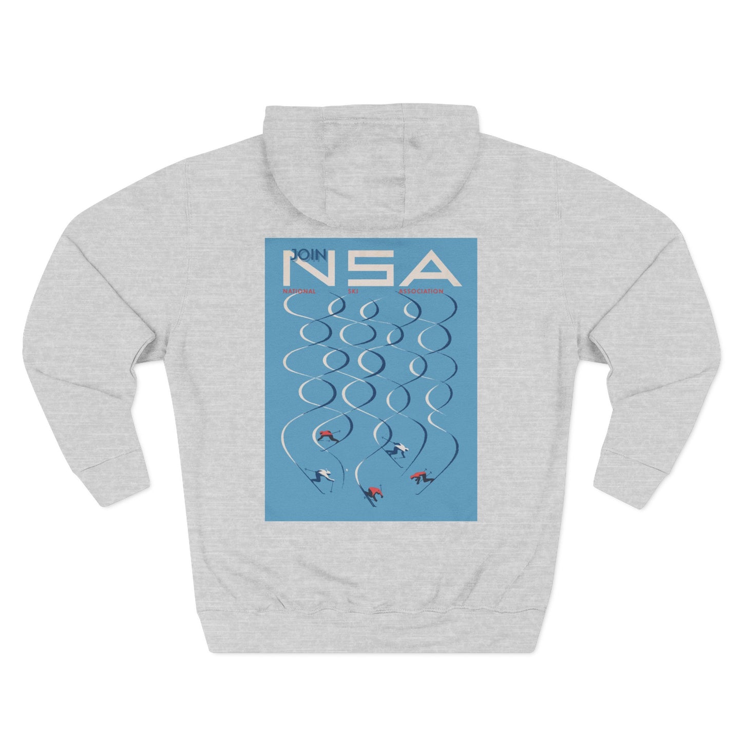 Join NSA - National Ski Association – Herbert Bayer - (c.1957). - Hooded Sweatshirt