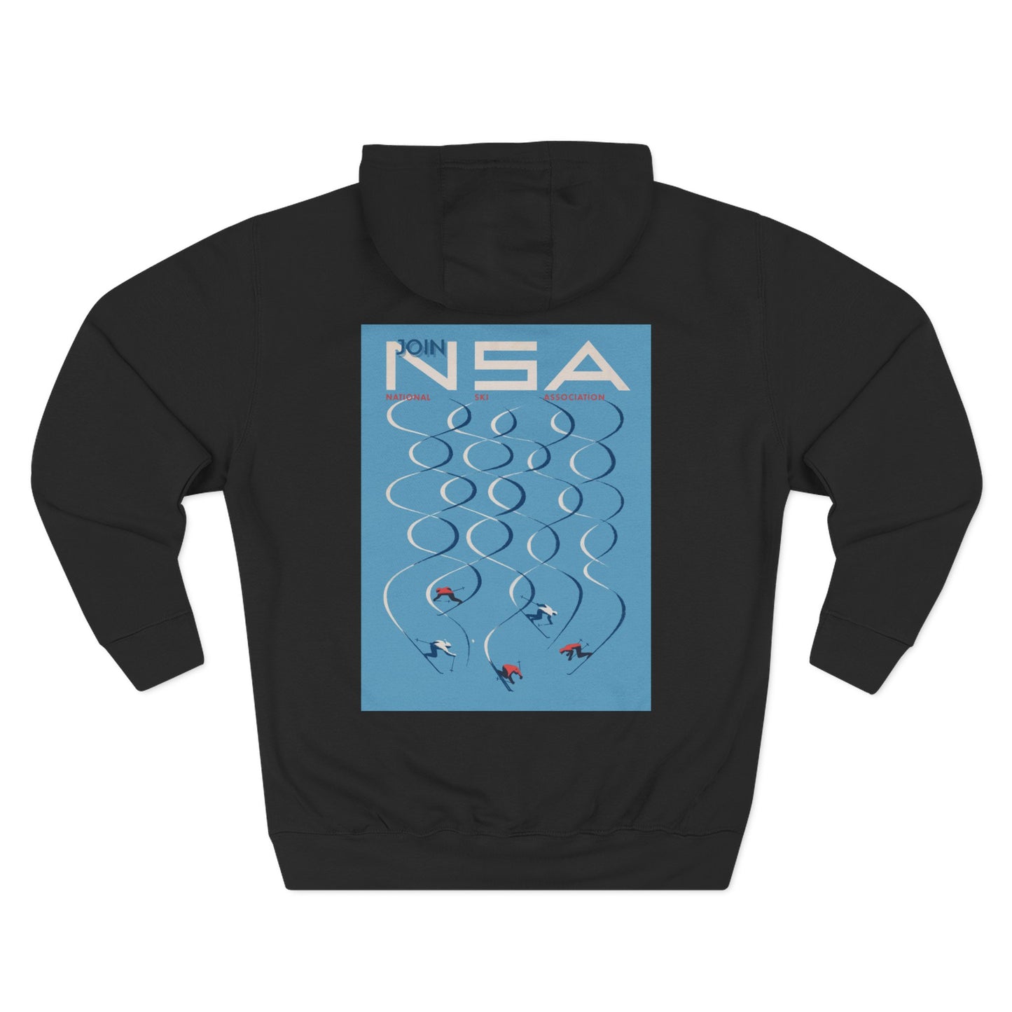 Join NSA - National Ski Association – Herbert Bayer - (c.1957). - Hooded Sweatshirt