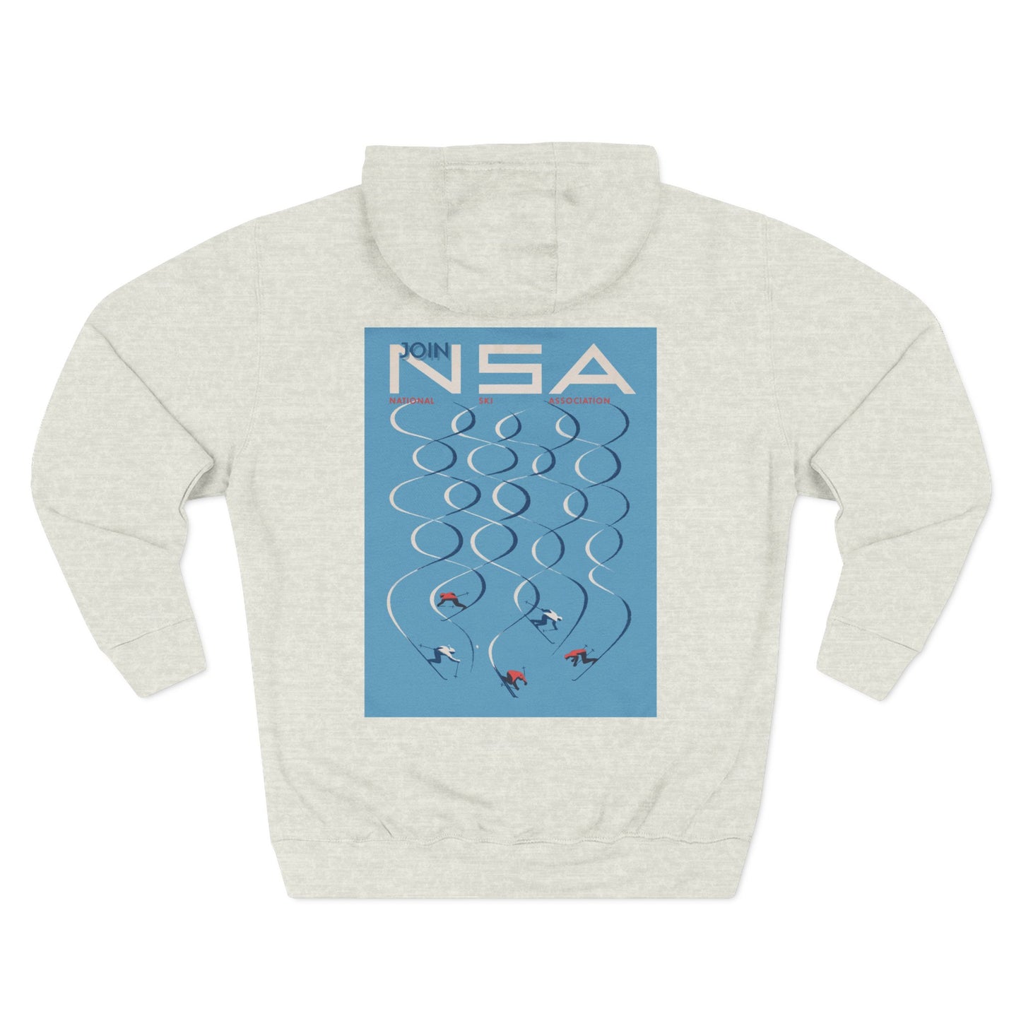 Join NSA - National Ski Association – Herbert Bayer - (c.1957). - Hooded Sweatshirt