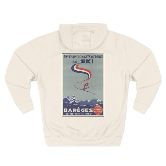 46e Championnats de France de Ski - Barèges - (c.1959) - Hooded Sweatshirt