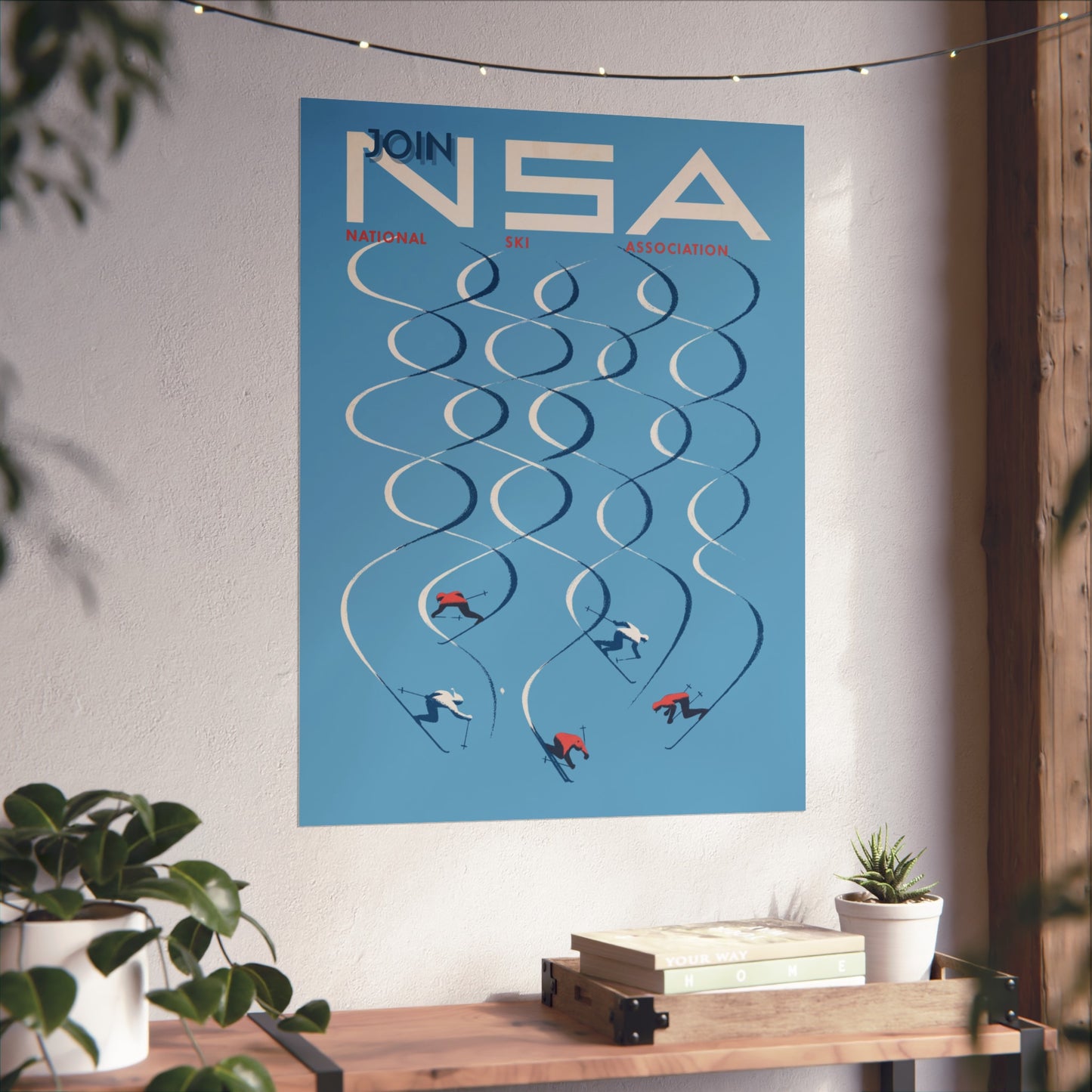 Join NSA - National Ski Association – Herbert Bayer - (c.1957)
