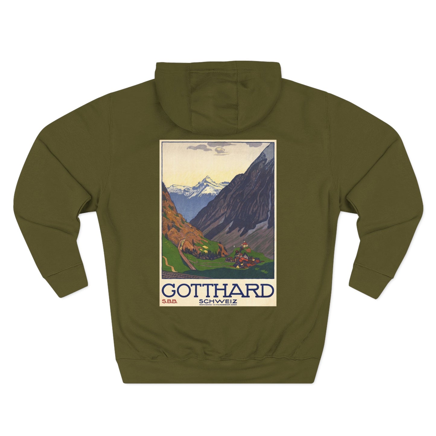 Gotthard / Schweiz - Emil Cardinaux (Ca. 1914) - Hooded Sweatshirt