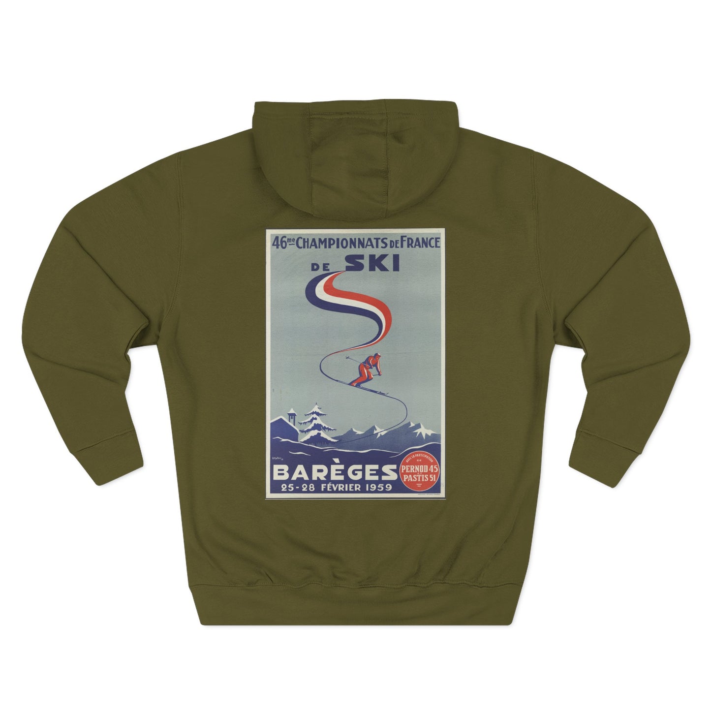 46e Championnats de France de Ski - Barèges - (c.1959) - Hooded Sweatshirt