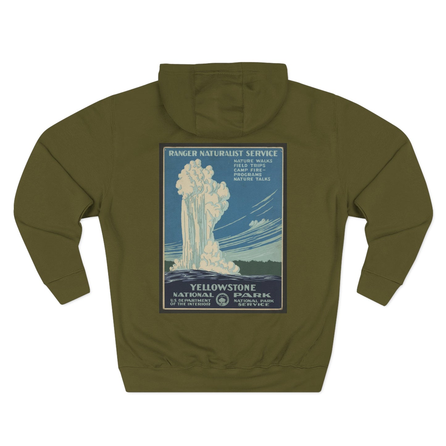 Yellowstone National Park - Ranger Naturalist Service - (Ca. 1938) - Hooded Sweatshirt