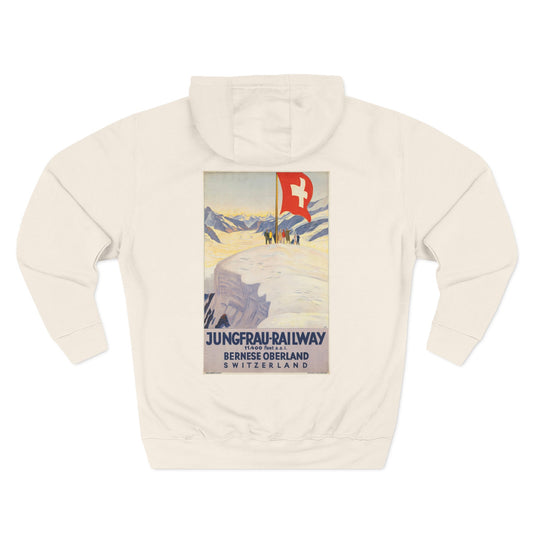 Jungfrau-Railway - Bernese Oberland Switzerland - Emil Cardinaux (Ca. 1930) - Hooded Sweatshirt