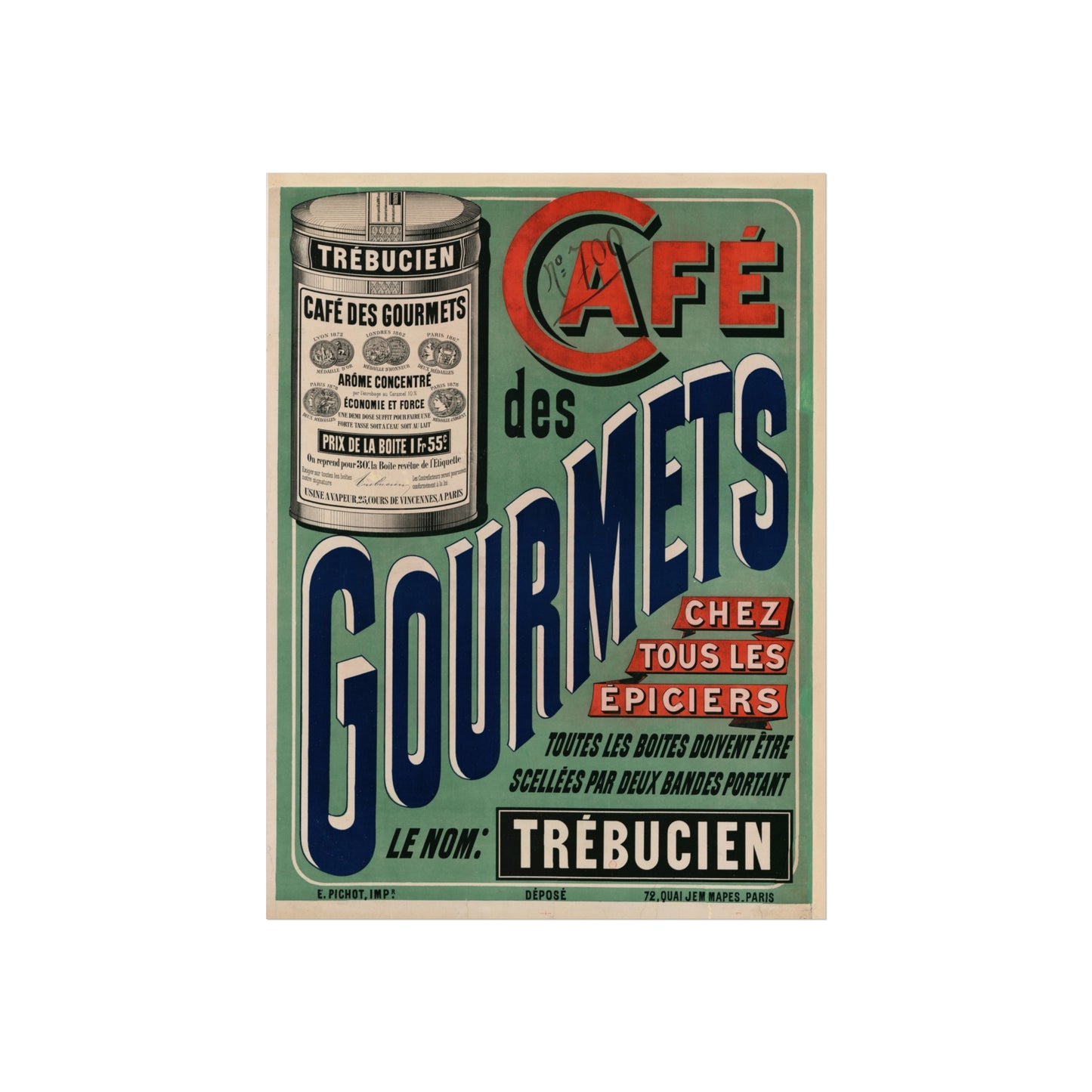 Café des Gourmets - Trébucien – (c.1890s)