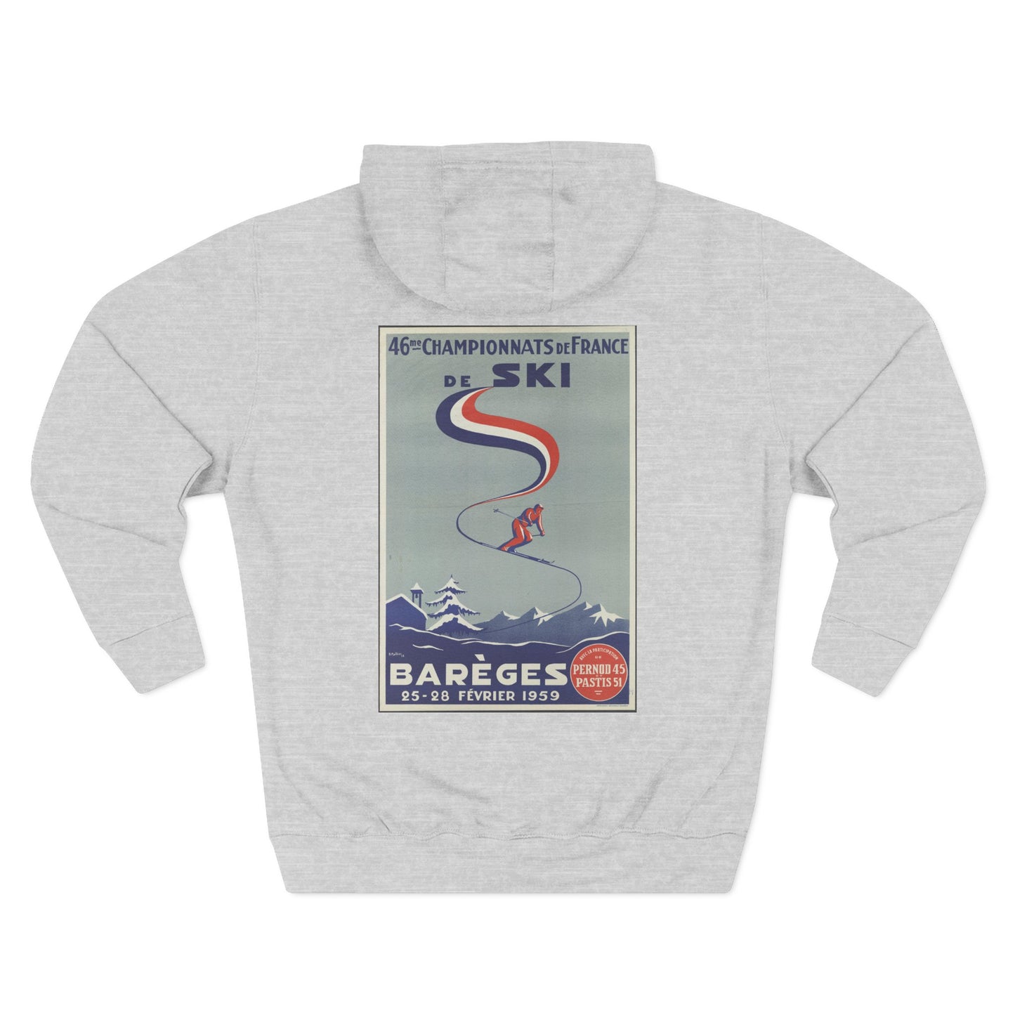 46e Championnats de France de Ski - Barèges - (c.1959) - Hooded Sweatshirt