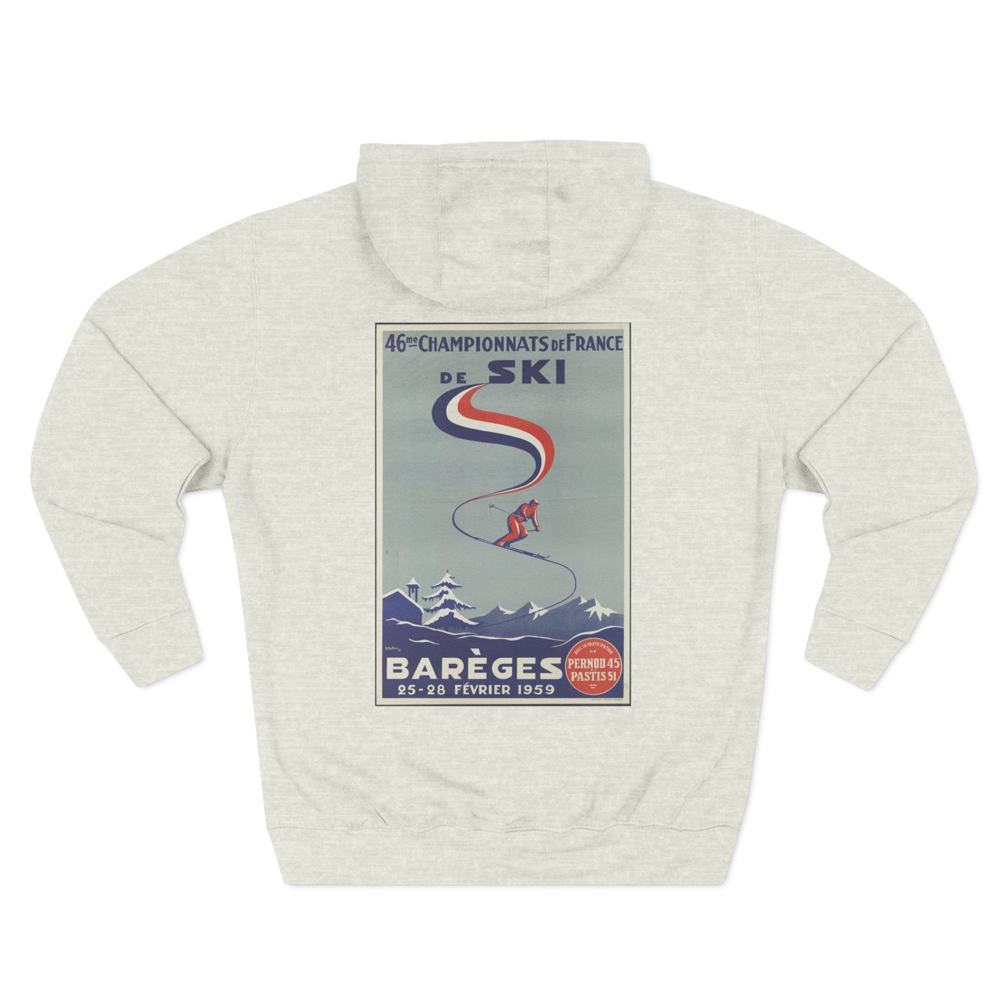 46e Championnats de France de Ski - Barèges - (c.1959) - Hooded Sweatshirt