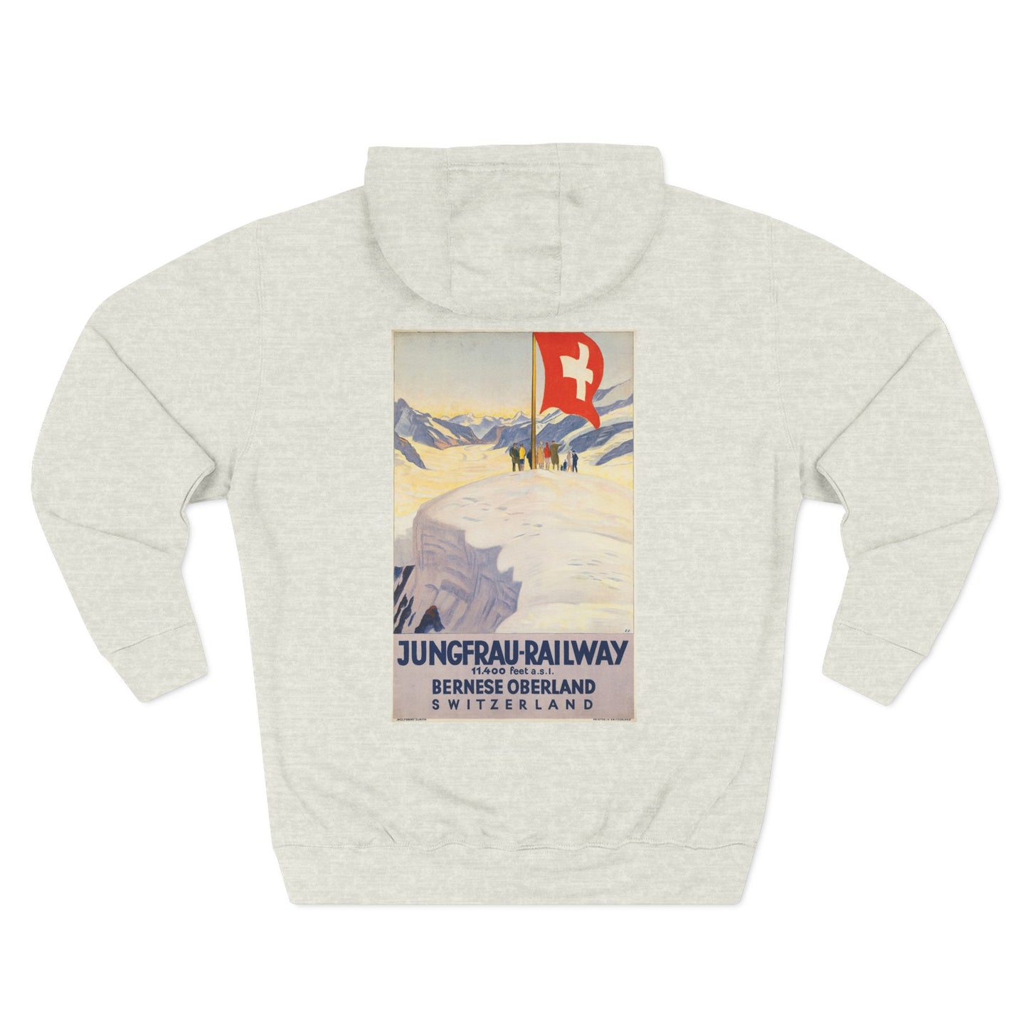 Jungfrau-Railway - Bernese Oberland Switzerland - Emil Cardinaux (Ca. 1930) - Hooded Sweatshirt