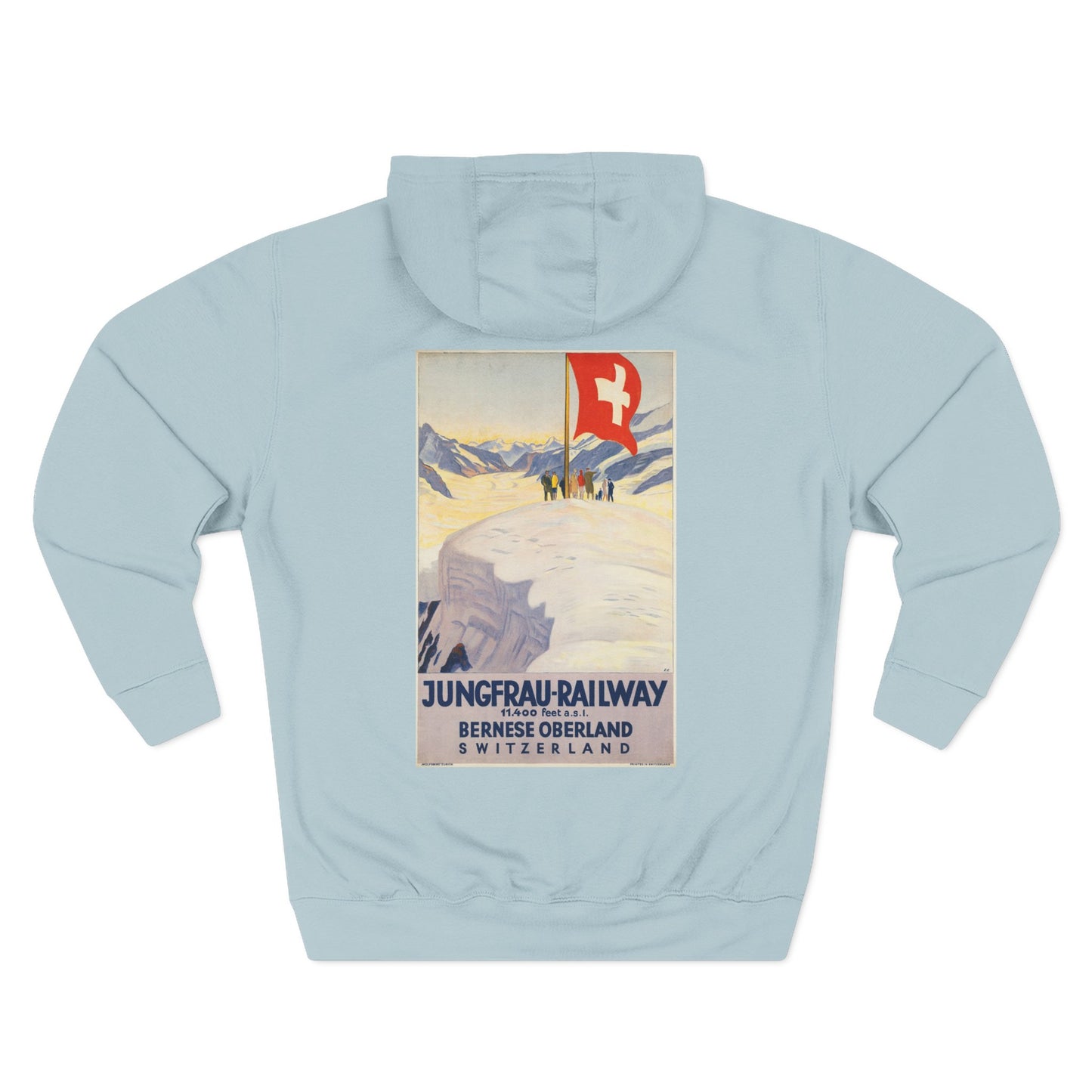 Jungfrau-Railway - Bernese Oberland Switzerland - Emil Cardinaux (Ca. 1930) - Hooded Sweatshirt