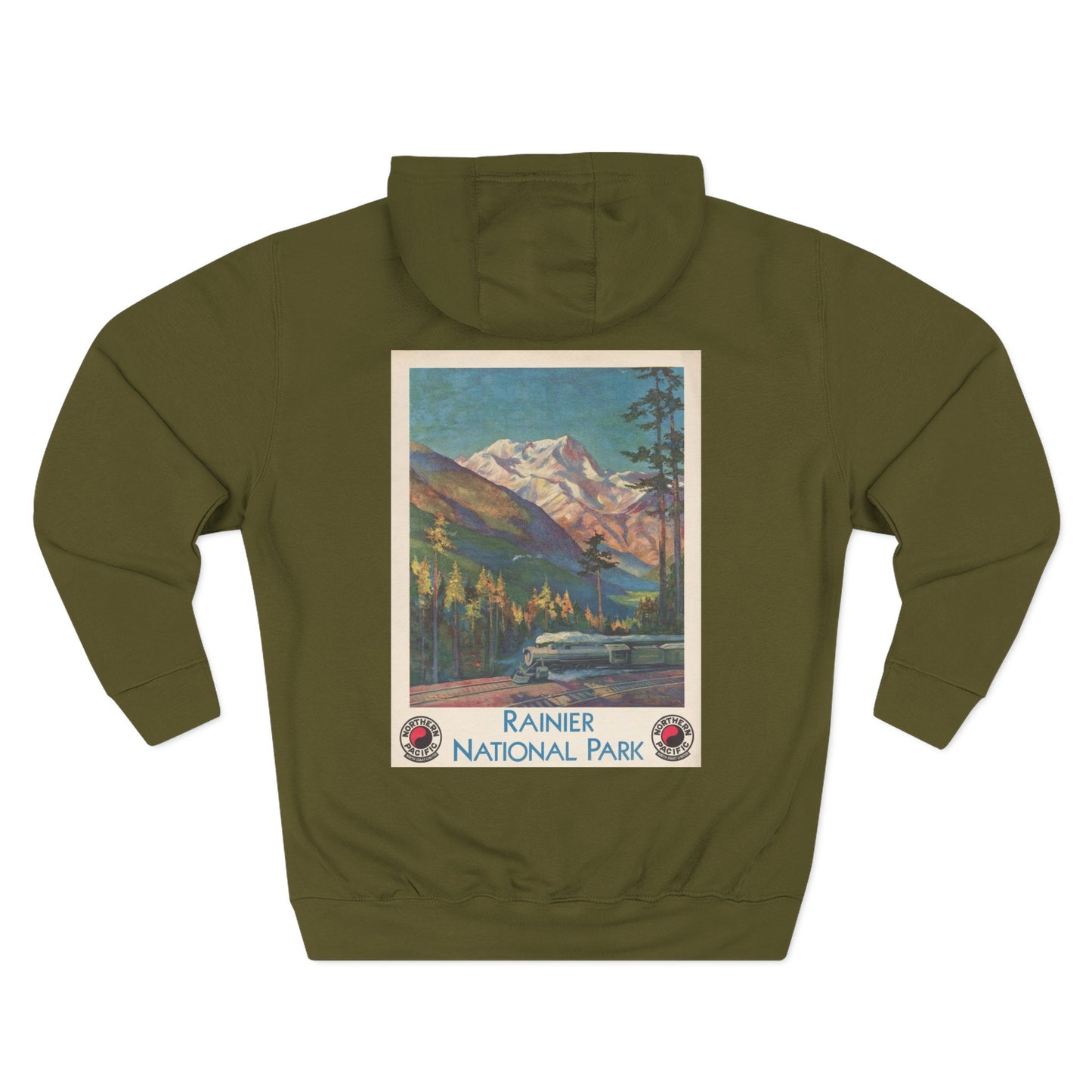 Rainier National Park - Northern Pacific Railway (c.1920s) - Hooded Sweatshirt