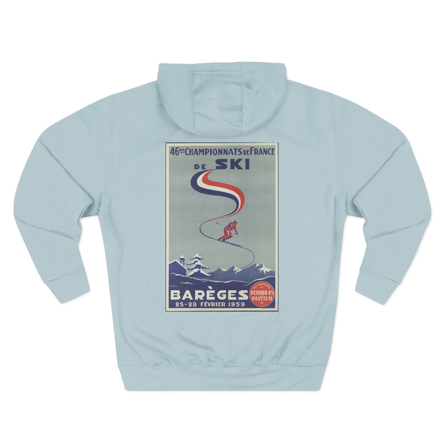 46e Championnats de France de Ski - Barèges - (c.1959) - Hooded Sweatshirt