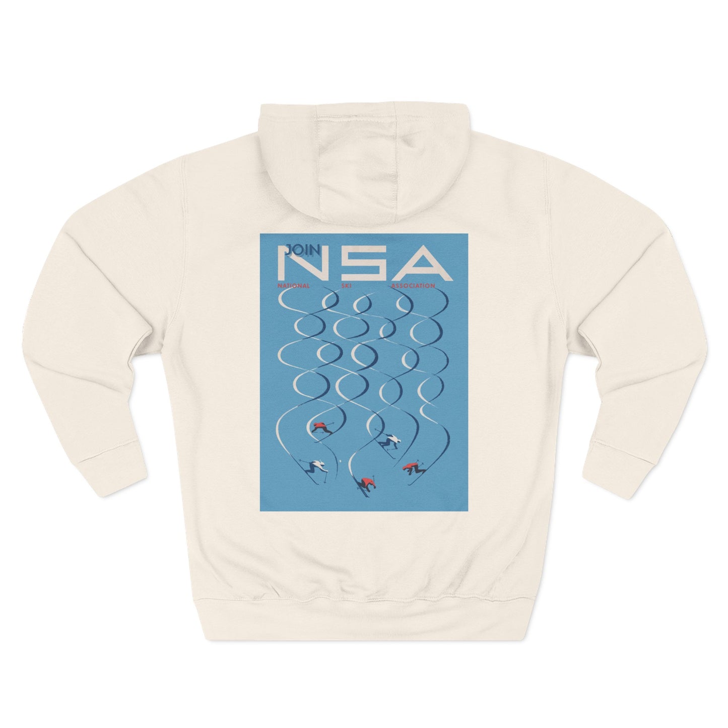 Join NSA - National Ski Association – Herbert Bayer - (c.1957). - Hooded Sweatshirt