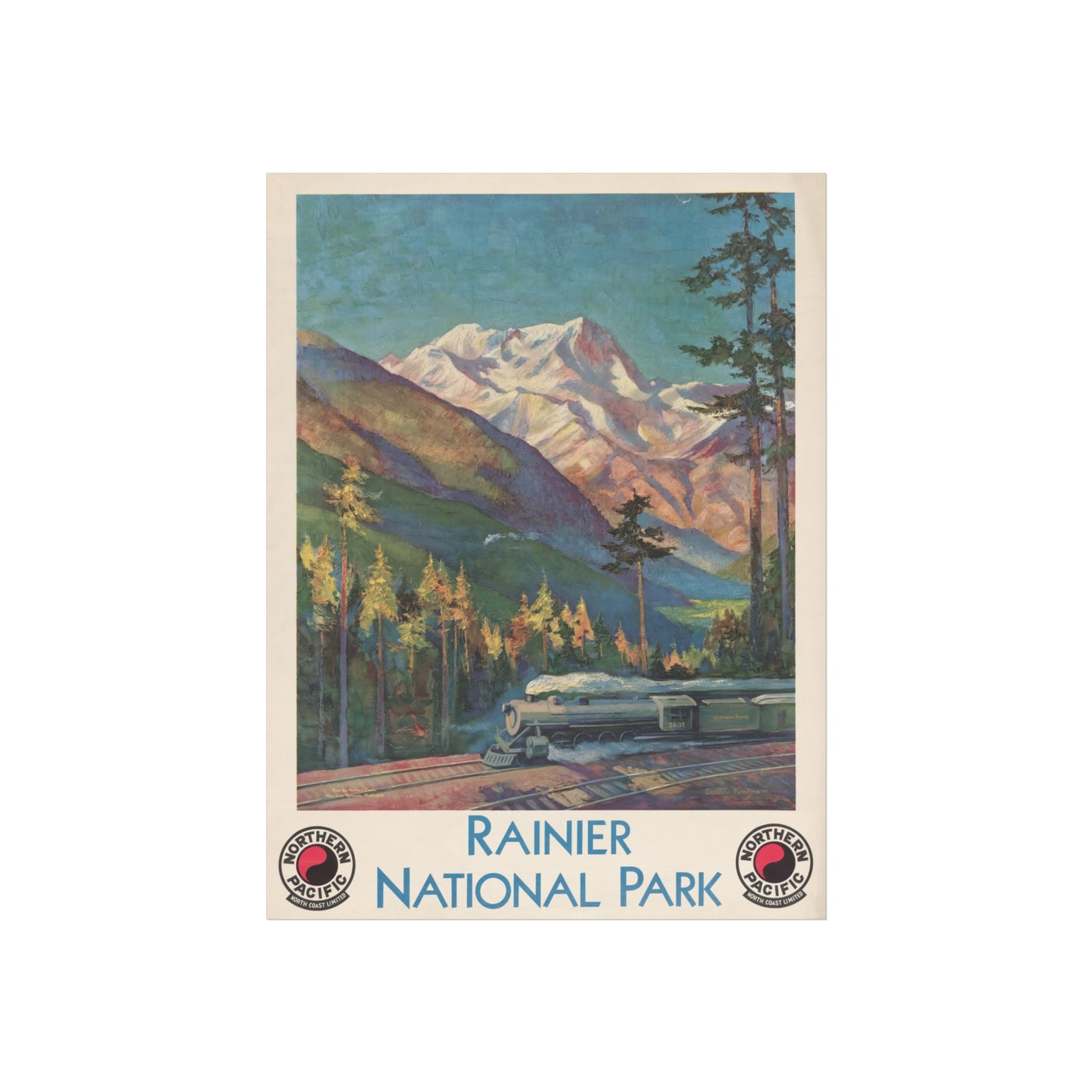 Rainier National Park - Produced for Northern Pacific Railway (c.1920s)