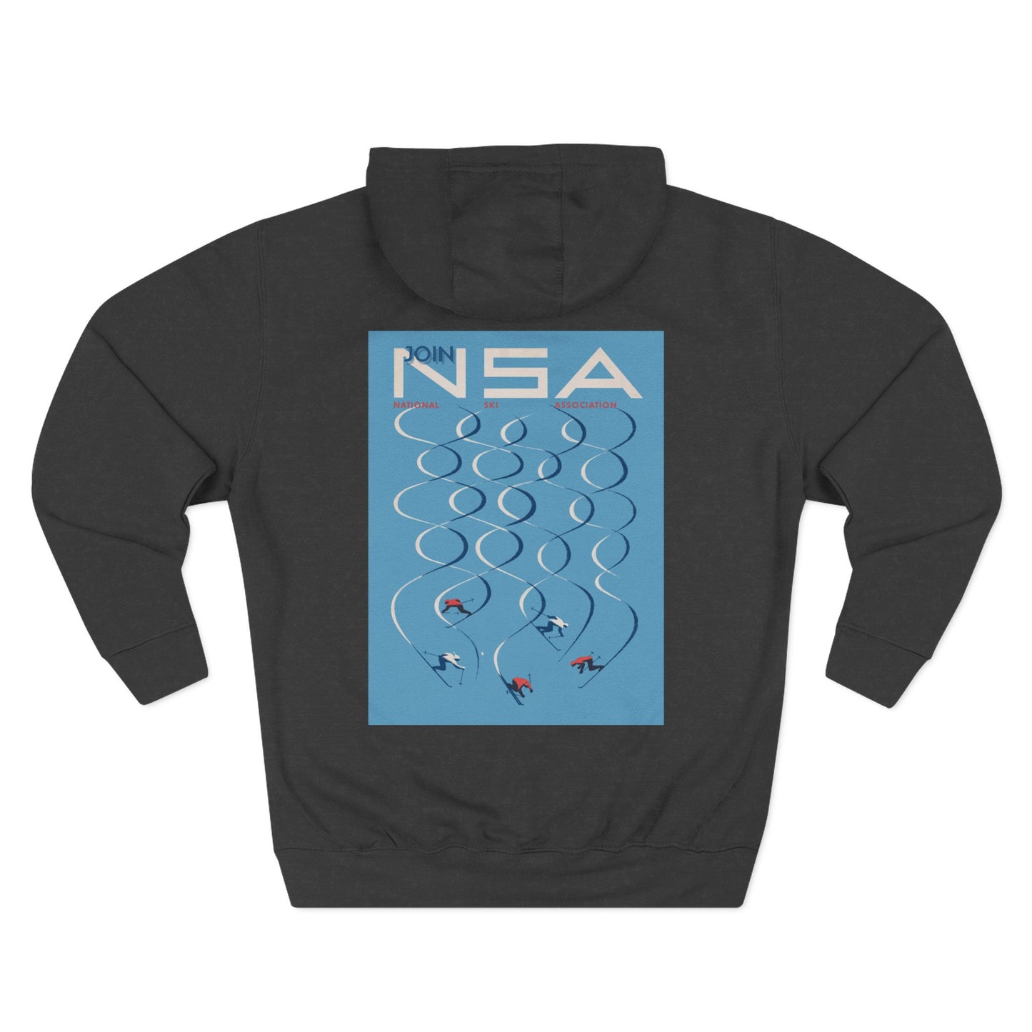 Join NSA - National Ski Association – Herbert Bayer - (c.1957). - Hooded Sweatshirt