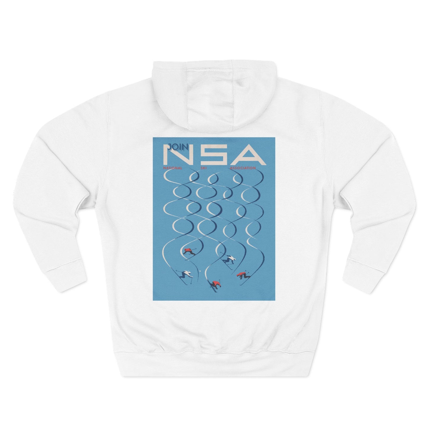 Join NSA - National Ski Association – Herbert Bayer - (c.1957). - Hooded Sweatshirt