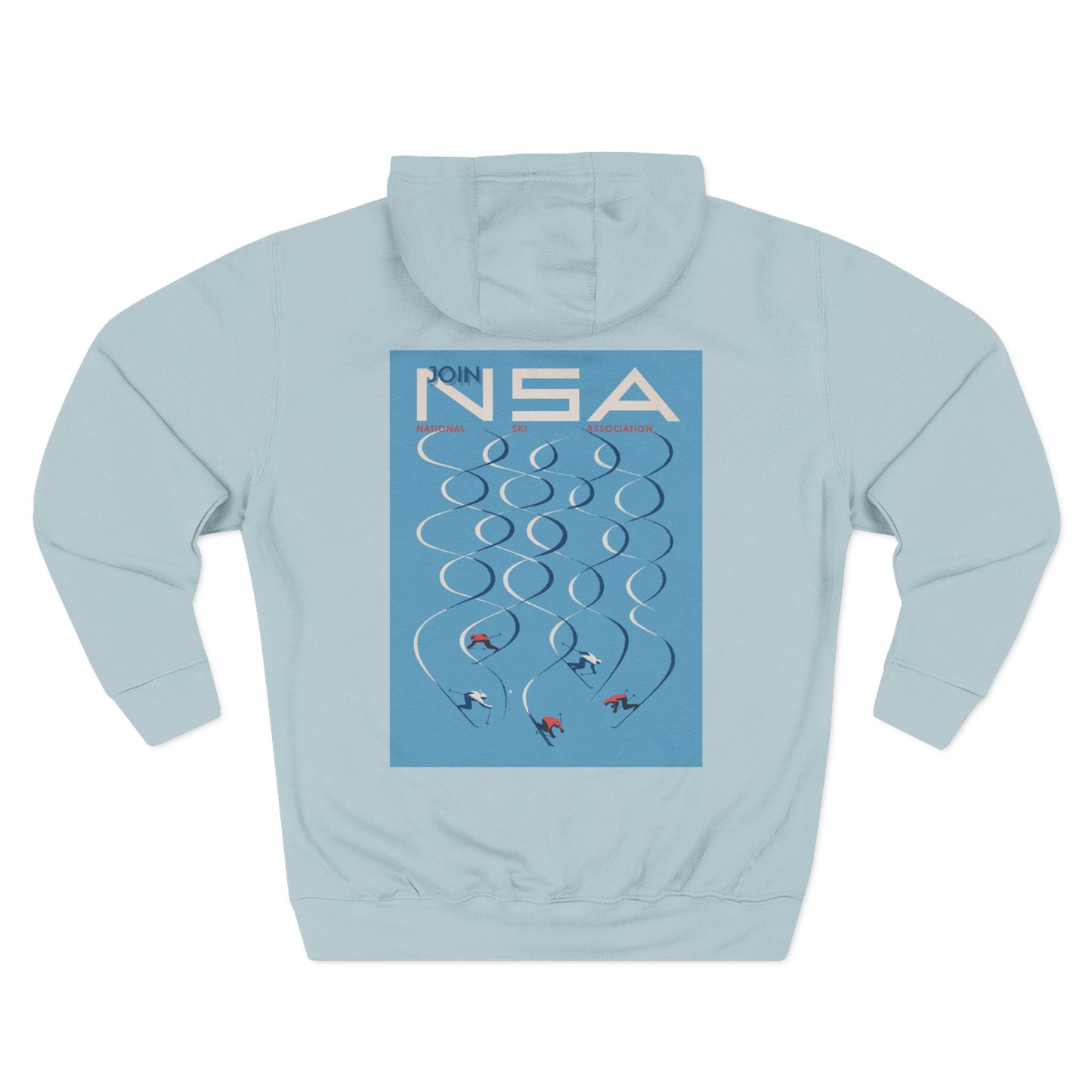 Join NSA - National Ski Association – Herbert Bayer - (c.1957). - Hooded Sweatshirt