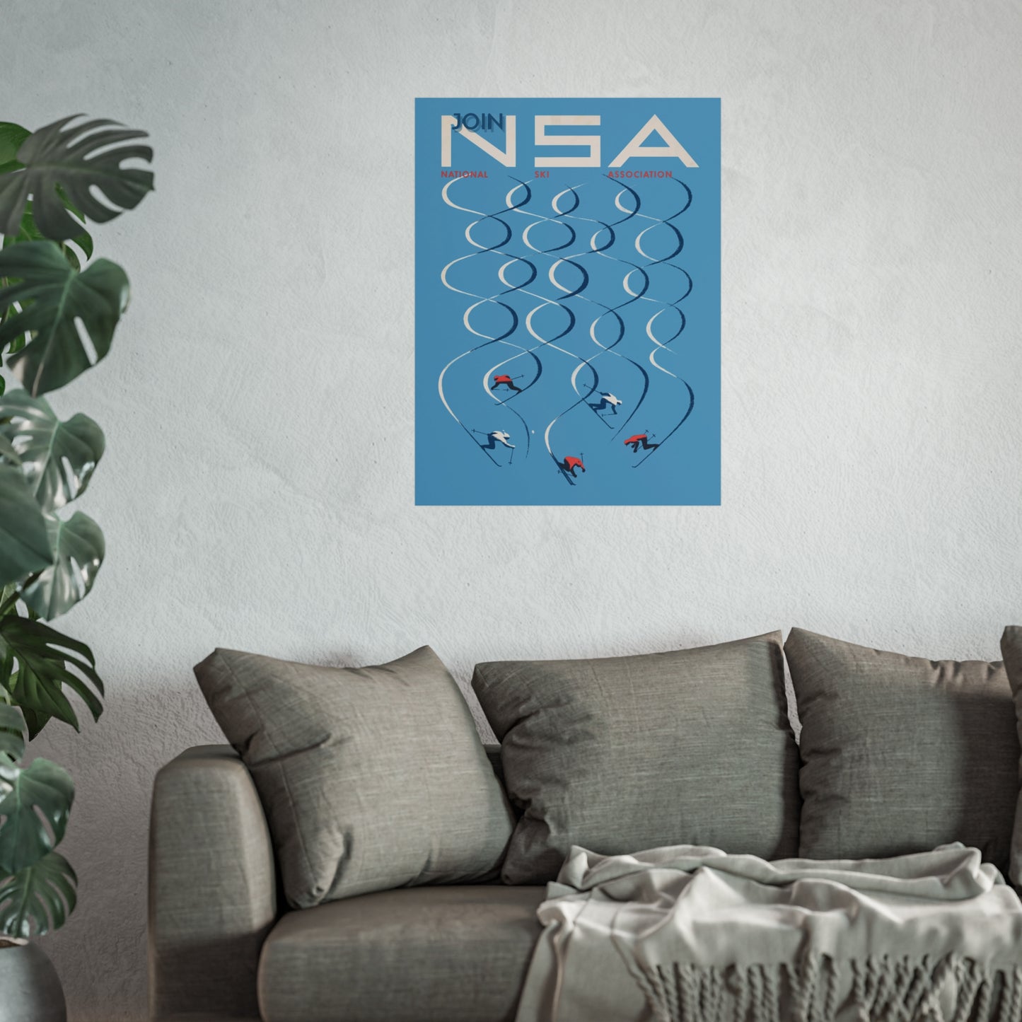 Join NSA - National Ski Association – Herbert Bayer - (c.1957)