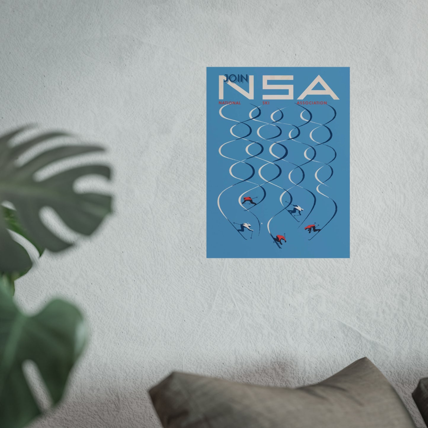 Join NSA - National Ski Association – Herbert Bayer - (c.1957)