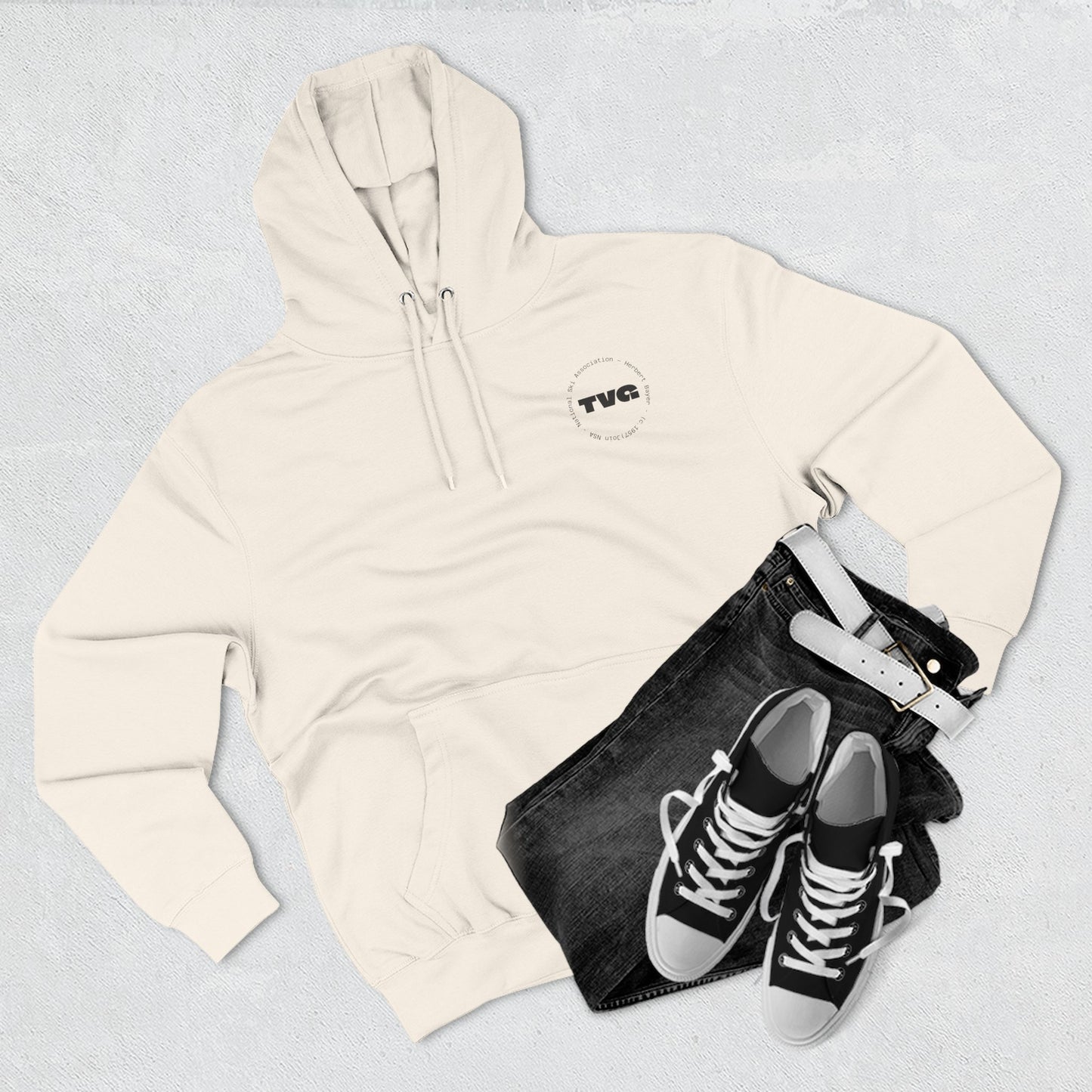 Join NSA - National Ski Association – Herbert Bayer - (c.1957). - Hooded Sweatshirt