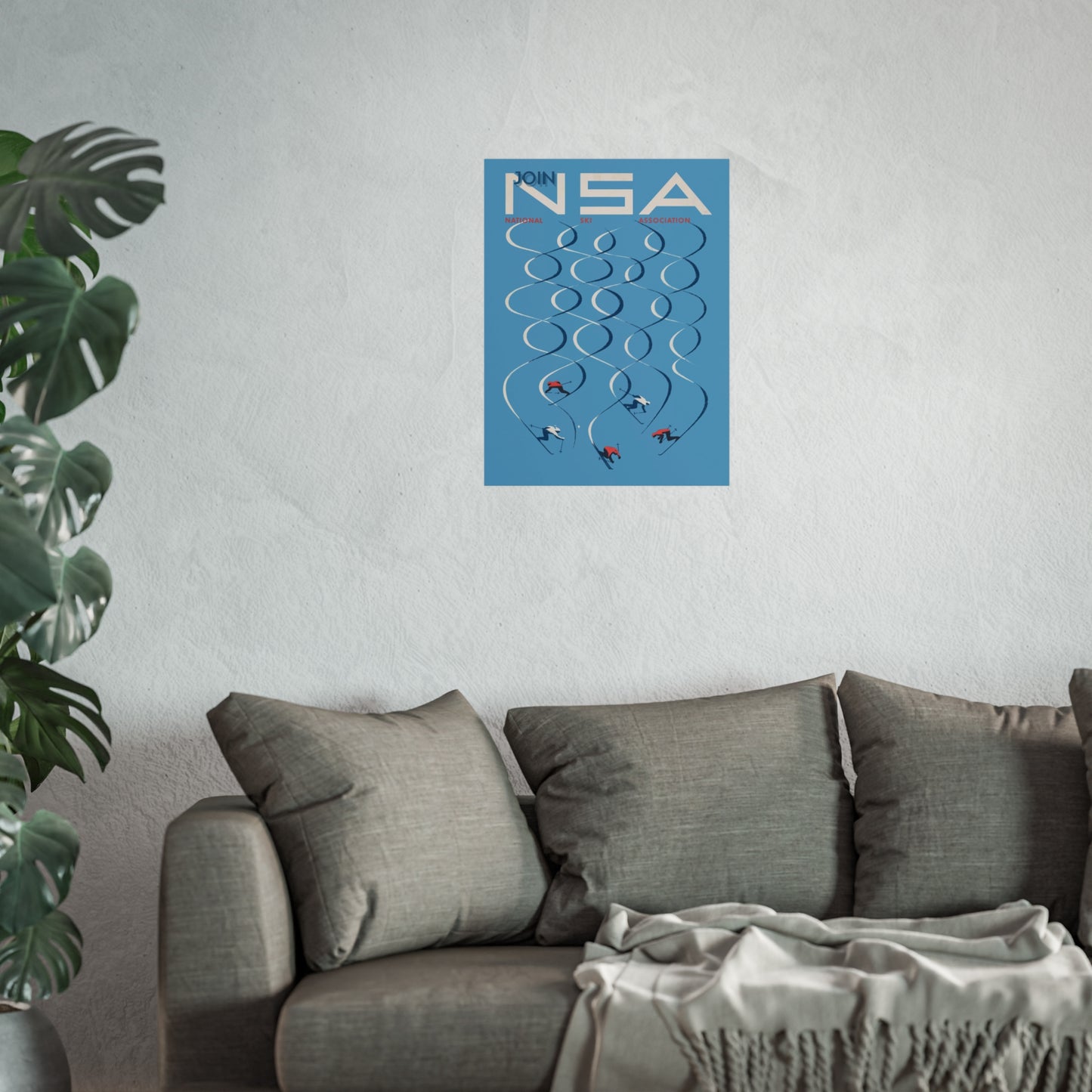 Join NSA - National Ski Association – Herbert Bayer - (c.1957)