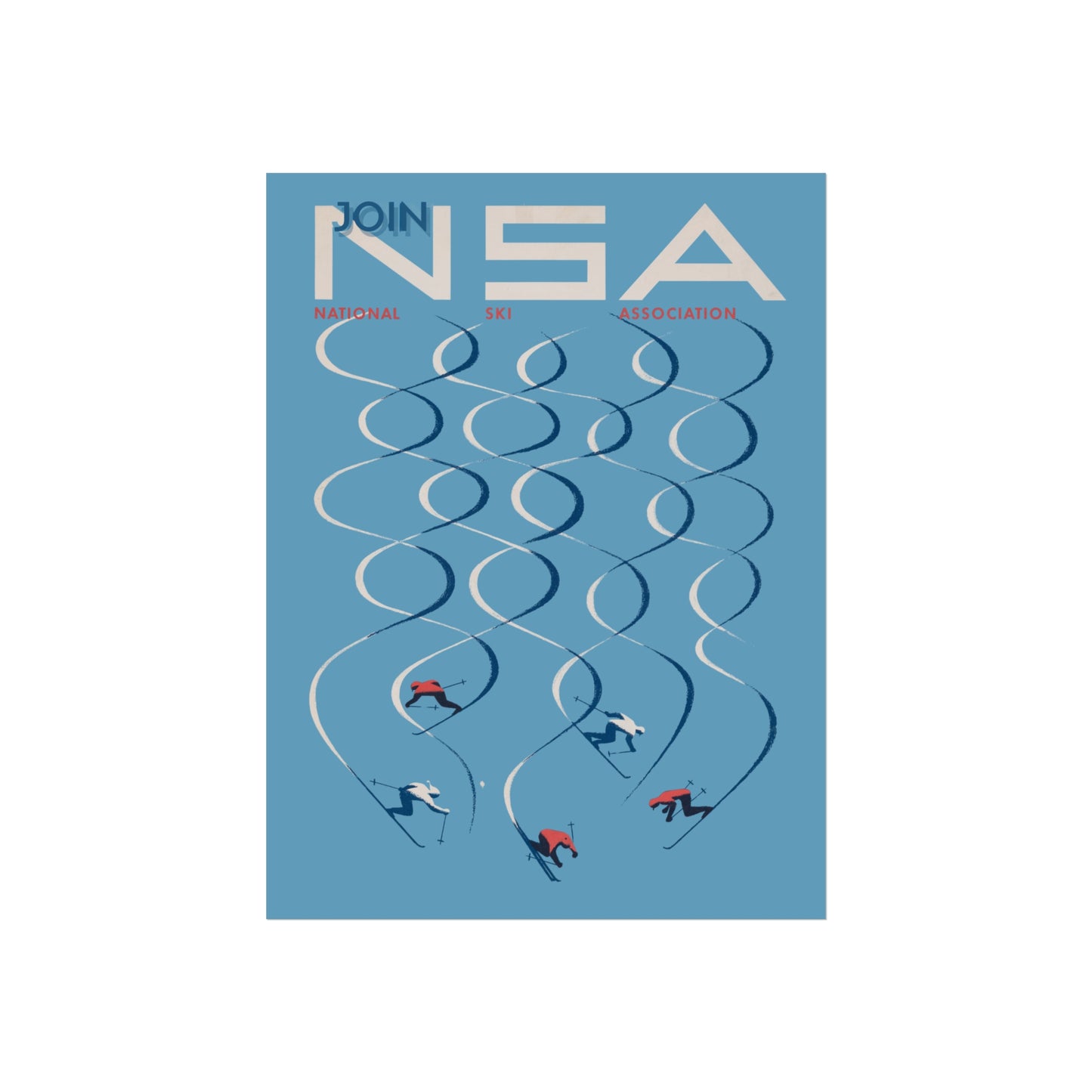 Join NSA - National Ski Association – Herbert Bayer - (c.1957)