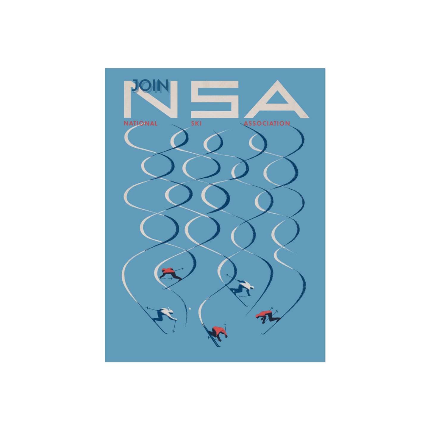 Join NSA - National Ski Association – Herbert Bayer - (c.1957)