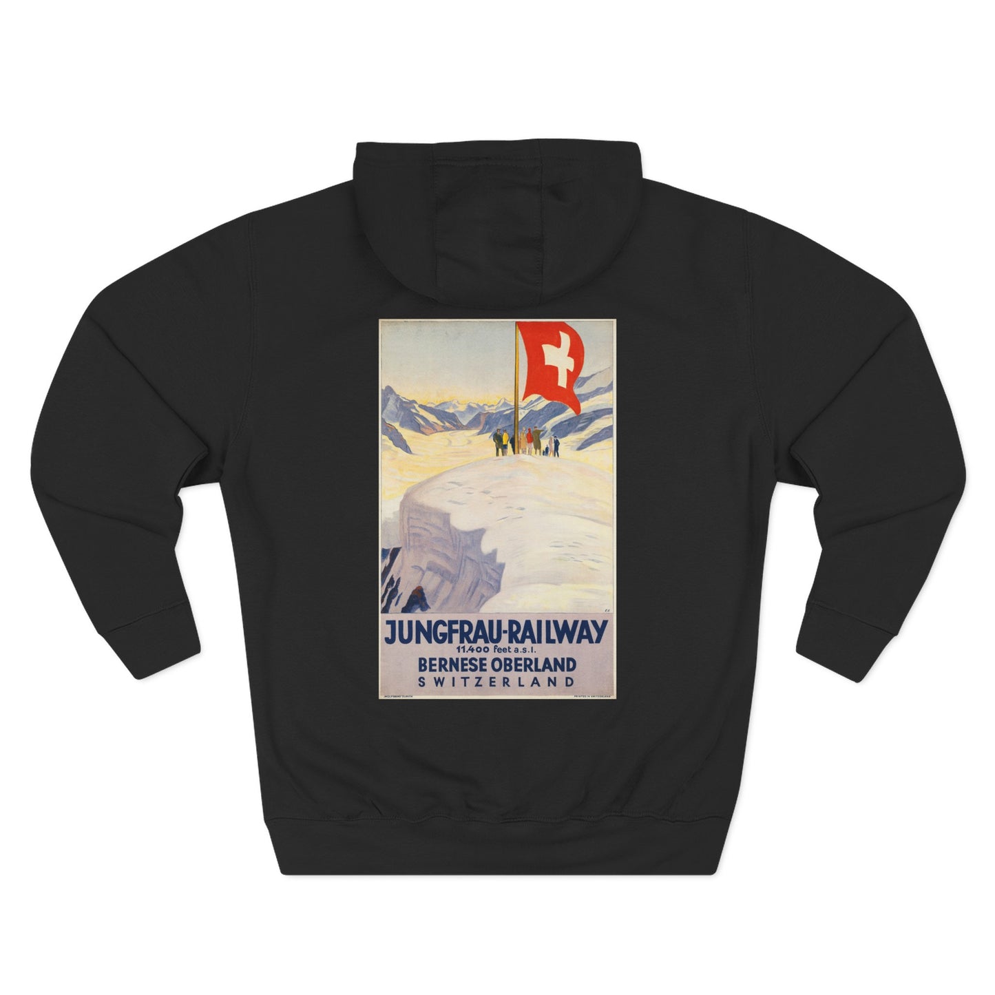 Jungfrau-Railway - Bernese Oberland Switzerland - Emil Cardinaux (Ca. 1930) - Hooded Sweatshirt