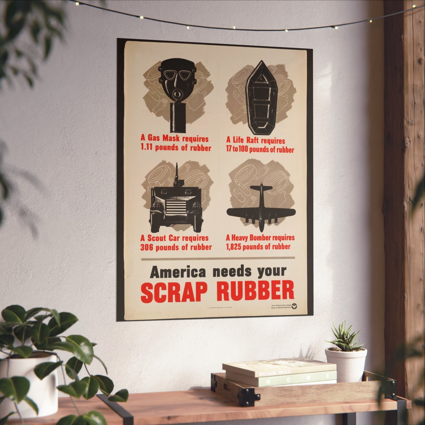 America Needs Your Scrap Rubber – U.S. War Production Board, (c.1942)