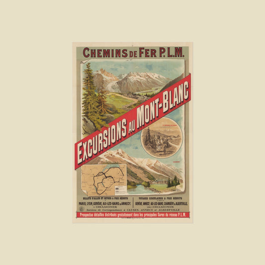 Chemins de fer P.L.M. Excursions au Mont-Blanc - Frederic Hugo d’Alési - (c.1889)