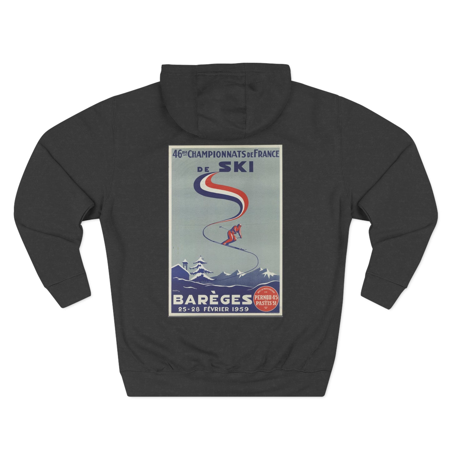 46e Championnats de France de Ski - Barèges - (c.1959) - Hooded Sweatshirt