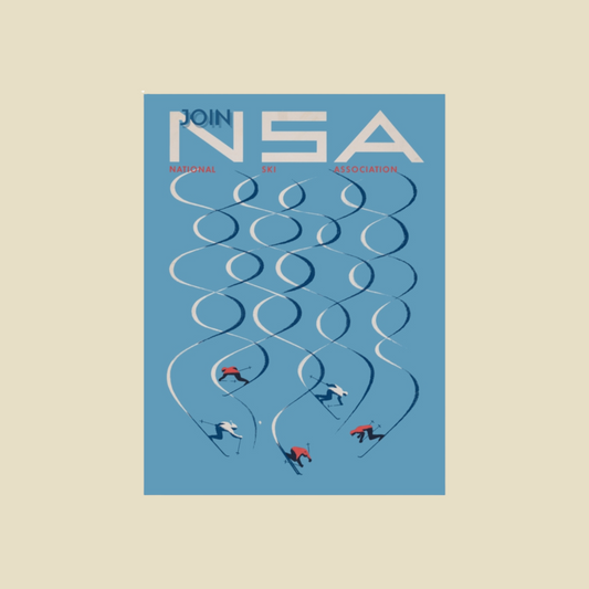 Join NSA - National Ski Association – Herbert Bayer - (c.1957)